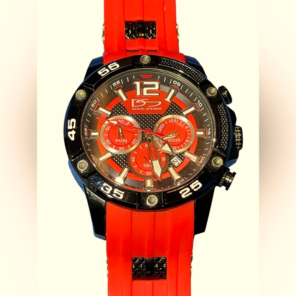 (995)Daniel Steiger Men's Adventurer Sports Watch ceramic …